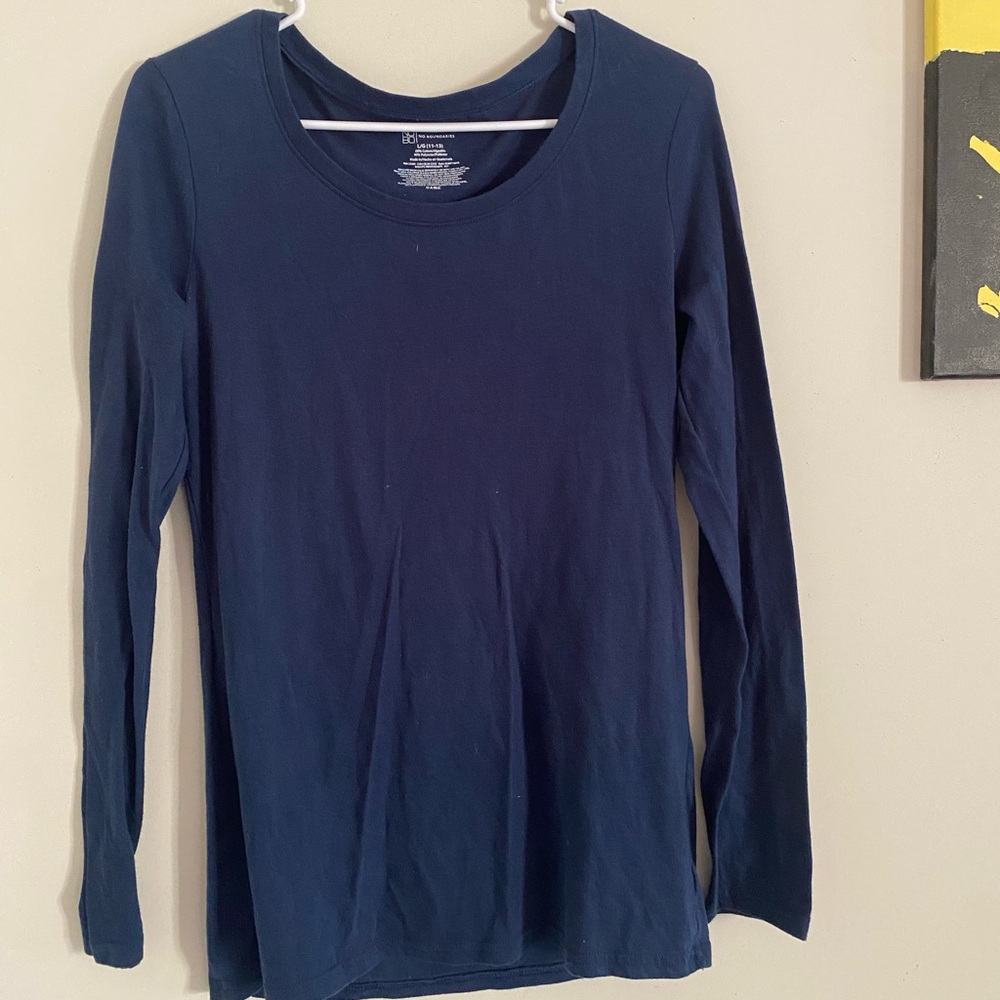Long blue shirt